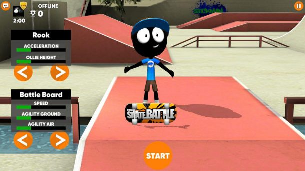 بازی موبایل Stickman Skate Battle