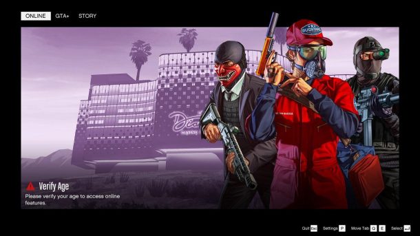 تایید سن در GTA Online