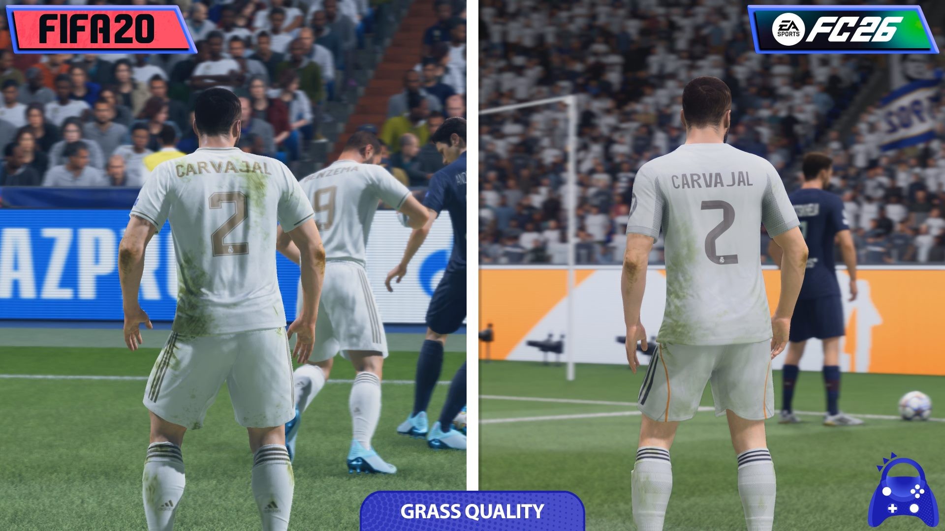 گرافیک FC 26 روی PS4 شوکه‌کننده است: حتی از FIFA 20 هم ضعیف‌تر! (مقایسه تصویری)