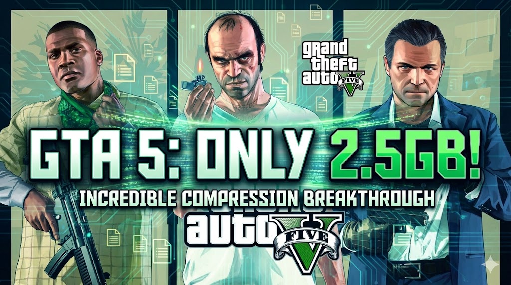 مادسازها حجم بازی GTA 5 را به ۲.۵ گیگابایت کاهش دادند!